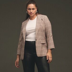 Anthropologie Maeve Plaid Blazer